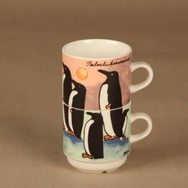 Arabia Kuppileikki Penquins, 2-piece designer Heljä Liukko-Sundström