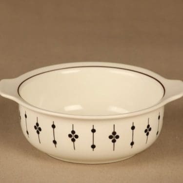 Arabia Kartano bowl, black/white designer Esteri Tomula