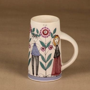 Kupittaan Savi vase, hand-painted designer Laila Zink