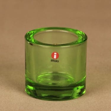 Iittala Kivi candle lantern, apple green designer Heikki Orvola