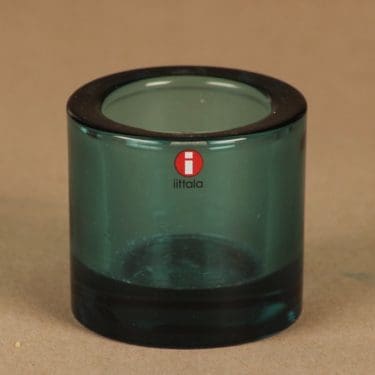 Iittala Kivi candle lantern, sea blue designer Heikki Orvola