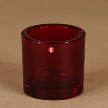 Iittala Kivi candle lantern big, red designer Heikki Orvola