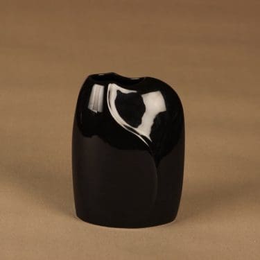 Arabia Lumina vase, black designer Pauli Partanen