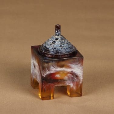 Nuutajärvi Babylon art glass signed designer Markku Salo