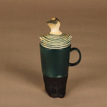 Arabia art ceramic object, unique designer Heljä Liukko-Sundström