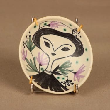 Kupittaan savi wall plate, hand-painted designer Laila Zink