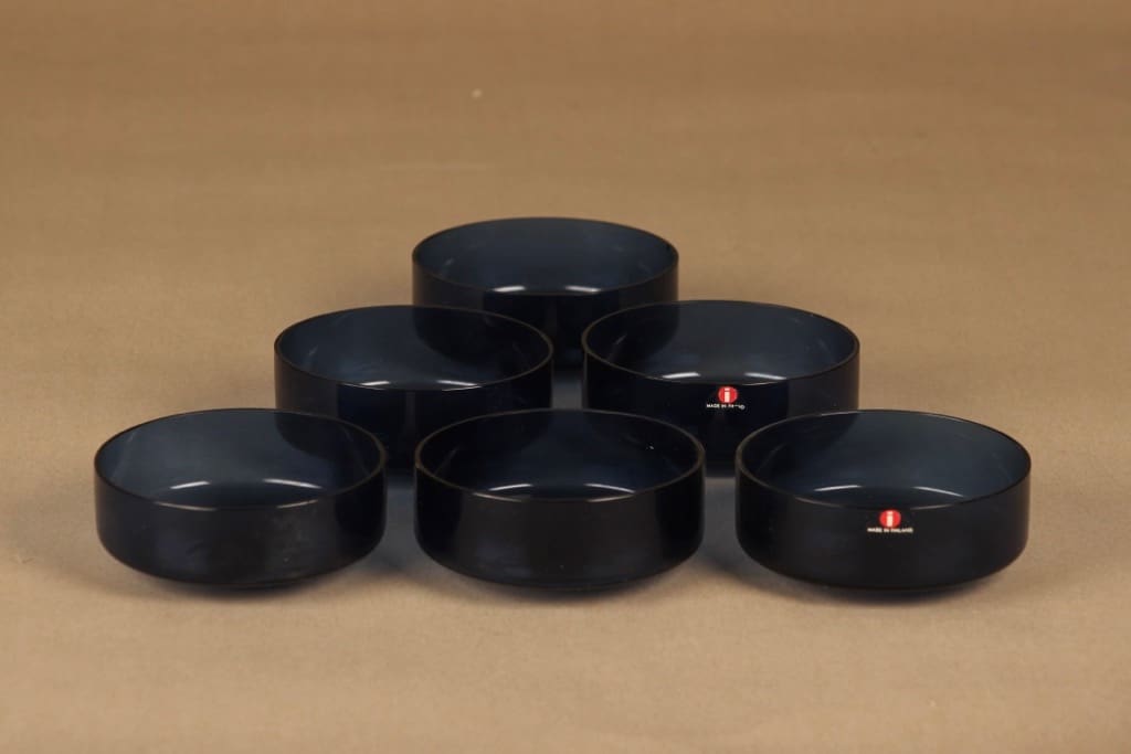 Iittala I-line tarjoilukulho+annoskulhot, sininen, 1+6 kpl, suunnittelija Timo Sarpaneva, kuva 3