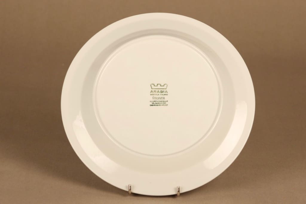 Arabia Faenza raita lautanen, 24 cm, suunnittelija Inkeri Seppälä, 24 cm, raitakoriste kuva 3