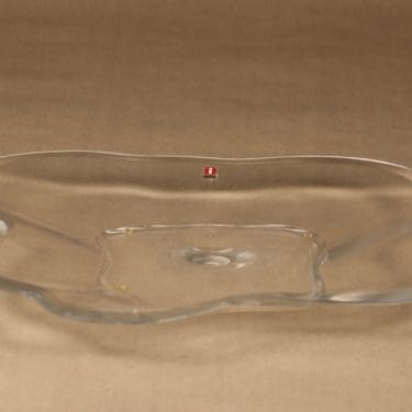 Iittala Aalto-kukka bowl, clear designer Alvar Aalto