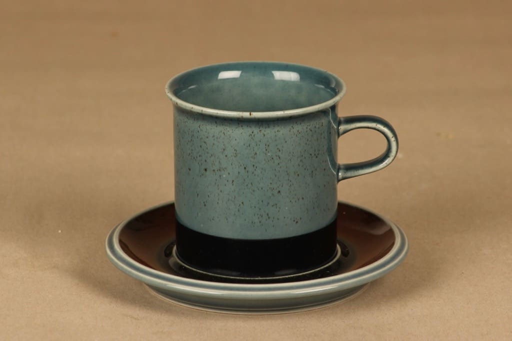 Arabia Meri cacao cup, turquoise designer Ulla Procope