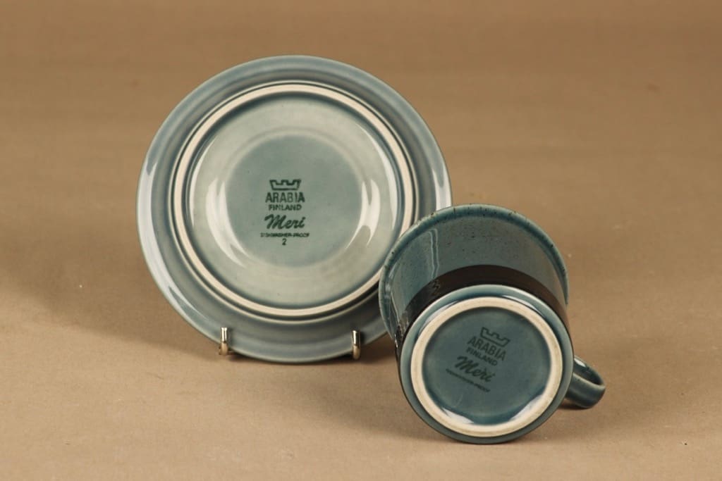 Arabia Meri cacao cup, turquoise designer Ulla Procope 2