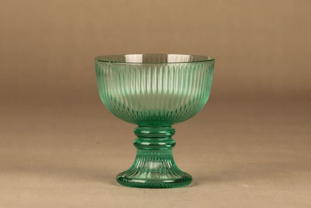 Iittala Viktor jälkiruokakulho, vihreä, suunnittelija Valto Kokko, vihreä