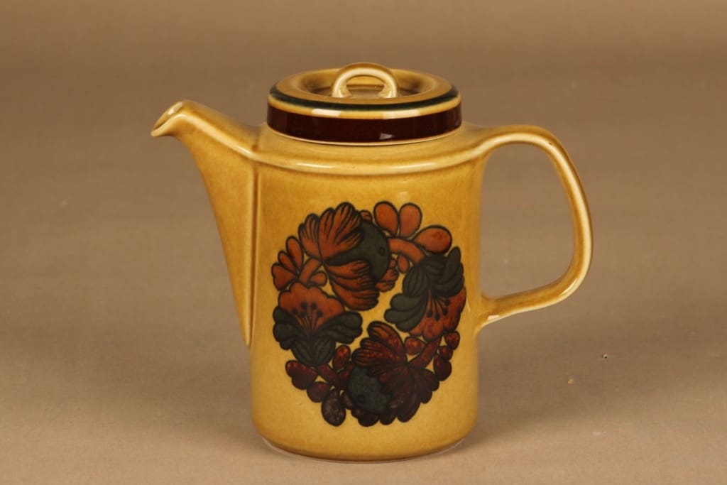 Arabia Otso kahvikaadin, 1 l, suunnittelija Raija Uosikkinen, 1 l, retro, kukka