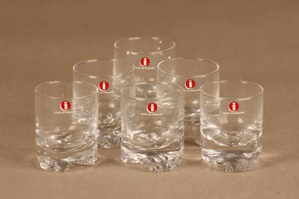 Iittala Gaissa snapsilasi, 4 cl, 6 kpl, suunnittelija Tapio Wirkkala, 4 cl