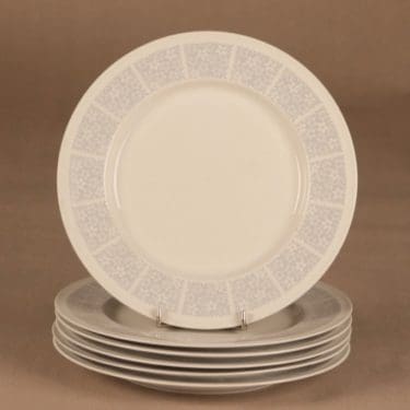 Arabia Pitsi lautanen, 20 cm, 6 kpl, suunnittelija Raija Uosikkinen, 20 cm
