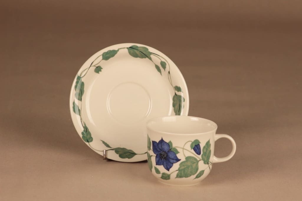 Arabia Tea for Two teekuppi, vihreä, sininen, suunnittelija Gunvor Olin-Grönqvist, kuva 2