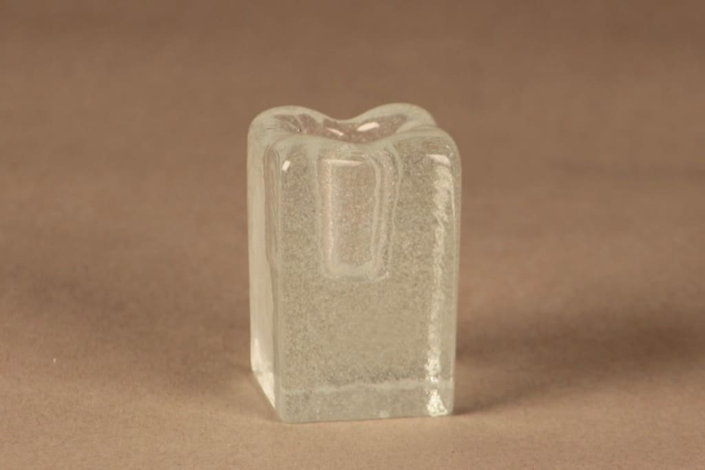 Nuutajärvi Iglu kynttilänjalka, kirkas, suunnittelija Oiva Toikka,