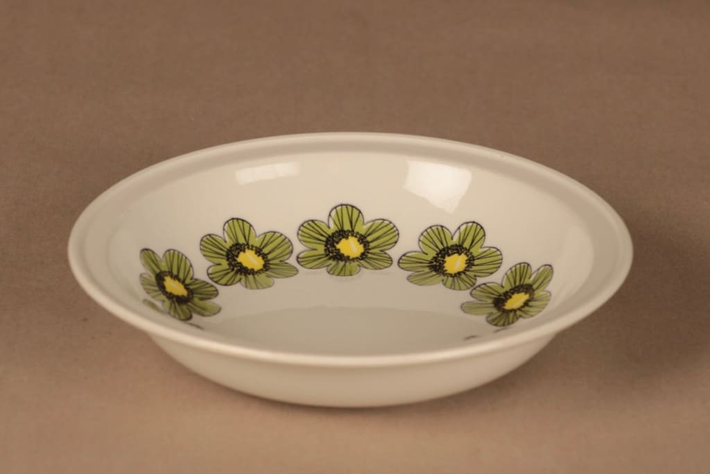 Arabia Primavera lautanen, 17 cm, suunnittelija Esteri Tomula, 17 cm, serikuva, kukka, retro kuva 2