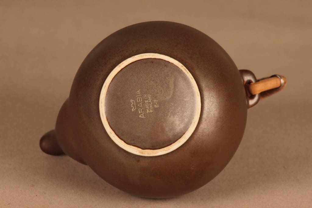Arabia GA 1 teekaadin, rottinkikahvalla, suunnittelija Ulla Procope, rottinkikahvalla, 0.7 l kuva 2