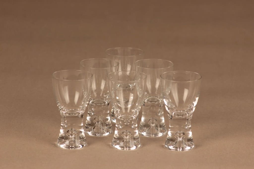 Iittala Tapio snapsilasi, 6 cl, 6 kpl, suunnittelija Tapio Wirkkala, 6 cl