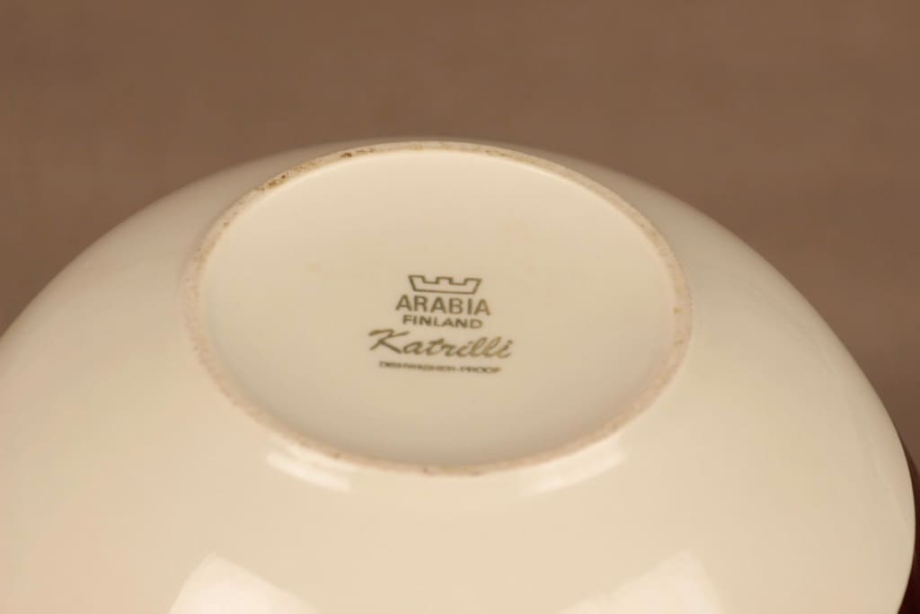 Arabia Katrilli kulho, ruskea, suunnittelija Esteri Tomula, kukka kuva 2