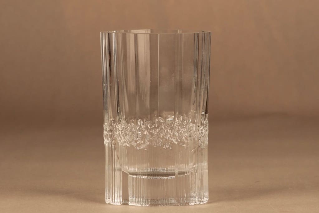 Iittala Pallas maljakko, kirkas, suunnittelija Tapio Wirkkala,