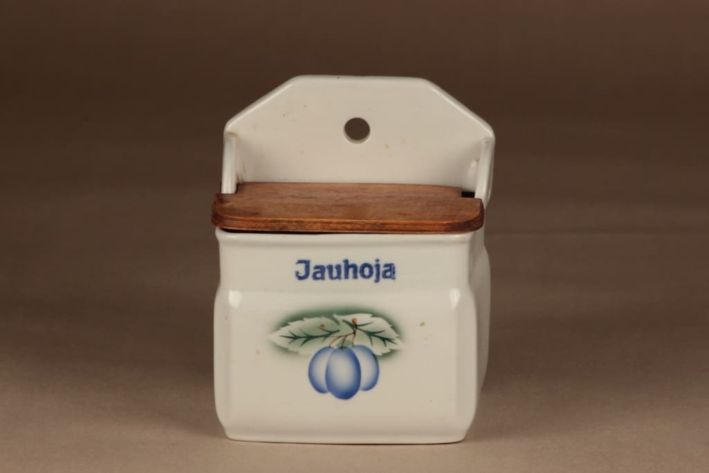 Arabia Luumu salkkari, Jauhoja, suunnittelija Thure Åberg, Jauhoja, serikuva, luumu