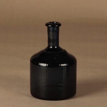 Riihimäen lasi decorative bottle, blue designer