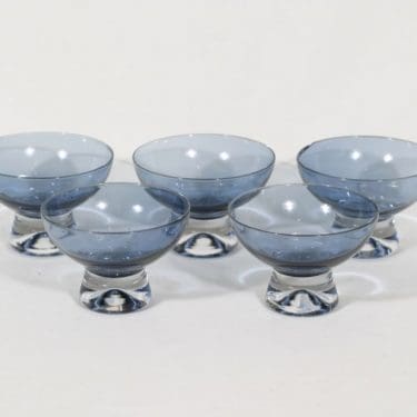 Iittala 2092 annoskulhot, siniharmaa, 5 kpl, suunnittelija Tapio Wirkkala,