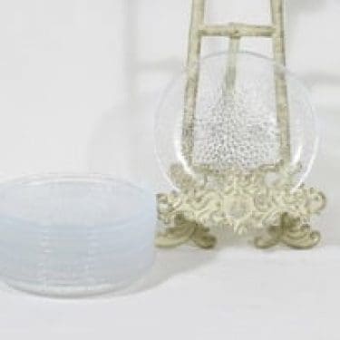 Iittala Ultima Thule lautaset, kirkas, 11 kpl, suunnittelija Tapio Wirkkala, pieni