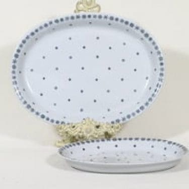 Arabia Snowflake vadit, 2 kpl, suunnittelija Raija Uosikkinen, soikea, painokoriste