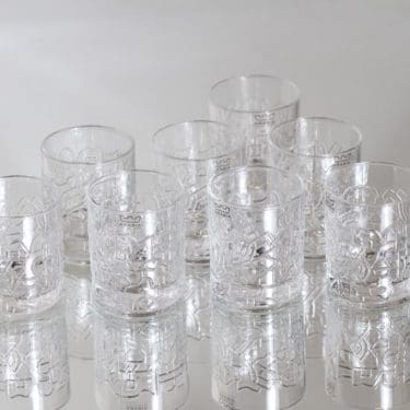 Arabia Relief glasses, 6 cl, 8 pcs, Heikki Orvola