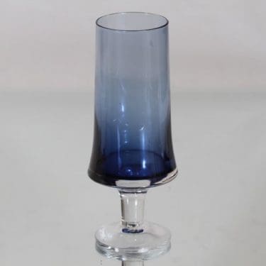 Iittala 2727 maljakko, sininen, suunnittelija Tapio Wirkkala,