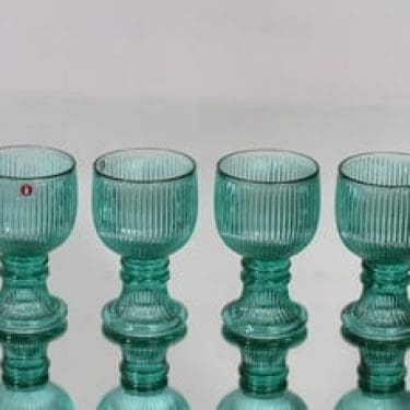 Iittala Viktor lasit, 10 cl, 4 kpl, suunnittelija Valto Kokko, 10 cl, pieni