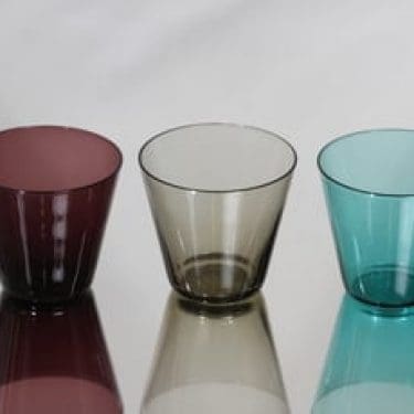 Nuutajärvi Kartio lasit, 10 cl, 3 kpl, suunnittelija Kaj Franck, 10 cl