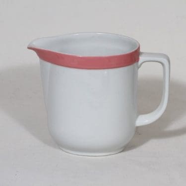 Arabia Punavalko kaadin, 0.75 l, suunnittelija Greta Lisa Jäderholm-Snellman, 0.75 l, raitakoriste