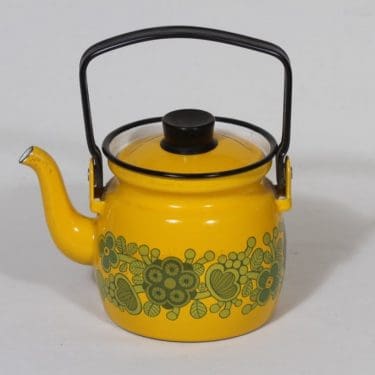 Finel Primavera kahvipannu, 0.6 l, suunnittelija Raija Uosikkinen, 0.6 l, pieni, serikuva, retro