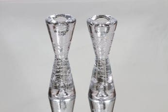 Iittala Arkipelago kynttilänjalat, kirkas, 2 kpl, suunnittelija Timo Sarpaneva, pieni
