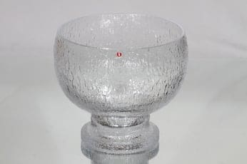Iittala Kekkerit kulho, kirkas, suunnittelija Timo Sarpaneva, massiivinen