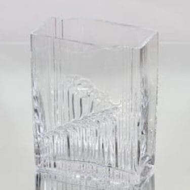 Iittala Sointu maljakko, kirkas, suunnittelija Tapio Wirkkala,