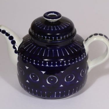 Arabia Valencia teekaadin, 1 l, suunnittelija Ulla Procope, 1 l, käsinmaalattu, signeerattu