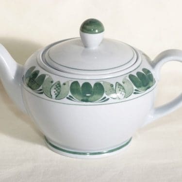 Arabia Green Laurel teekaadin, käsinmaalattu, suunnittelija , käsinmaalattu