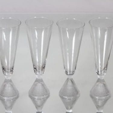 Iittala Briljant kuohuviinilasit, kirkas, 4 kpl, suunnittelija Tapio Wirkkala,