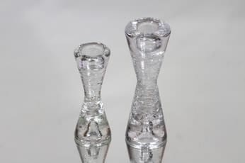 Iittala Arkipelago kynttilänjalat, eri kokoja, 2 kpl, suunnittelija Timo Sarpaneva, eri kokoja, pieni, eri kokoja