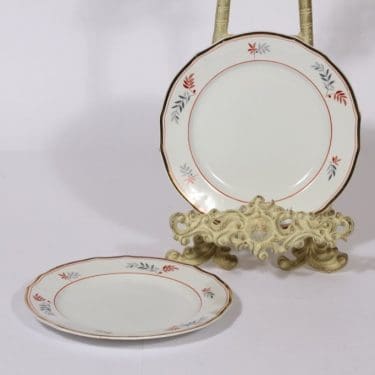 Arabia koriste 4028 lautaset, 2 kpl, suunnittelija , lehtiaihe