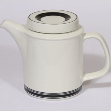 Arabia Faenza kahvikaadin, 1 l, suunnittelija Inkeri Seppälä, 1 l, raitakoriste