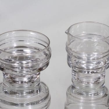 Iittala Pisaranrengas sokerikko ja kermakko, kirkas, suunnittelija Timo Sarpaneva,