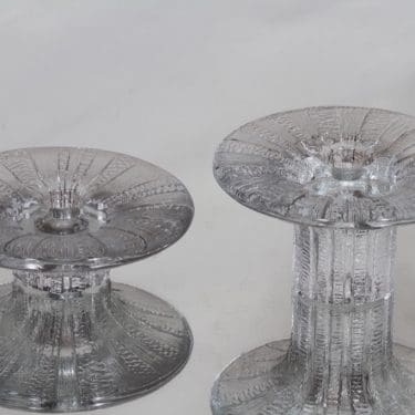 Iittala Bolero kynttilänjalat, eri kokoja, 2 kpl, suunnittelija Timo Sarpaneva, eri kokoja