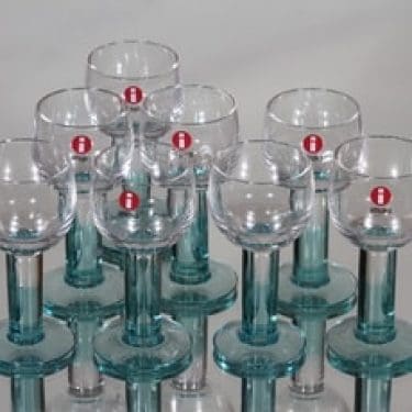 Nuutajärvi Mondo snapsilasit, 3 cl, 8 kpl, suunnittelija Kerttu Nurminen, 3 cl