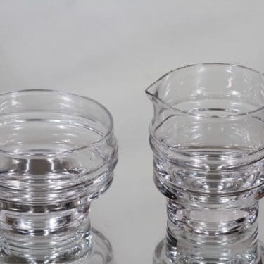 Iittala Pisaranrengas sokerikko ja kermakko, kirkas, suunnittelija Timo Sarpaneva,